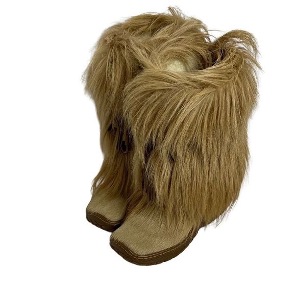 Pajar tan scarlet tassel tie goat hair apres ski boots size 36 (5.5-6) - Picture 2 of 15